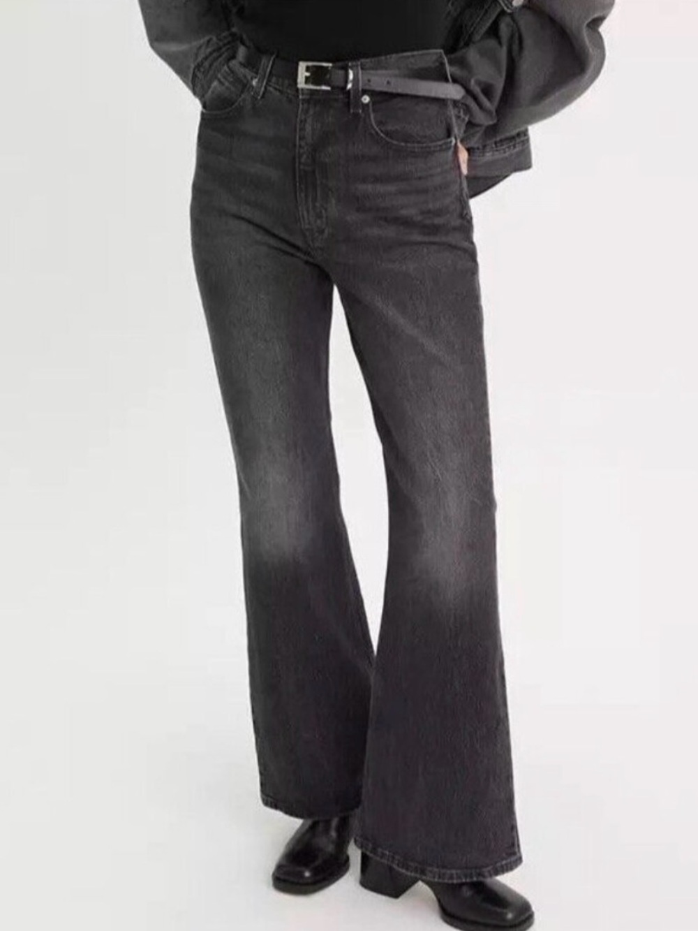 Levi’s 70s High Rise Flare Black Jeans Retro Classic Womens Sz 29